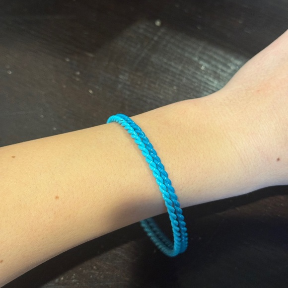 Teal and Turquoise Rope Bangle - Picture 5 of 6